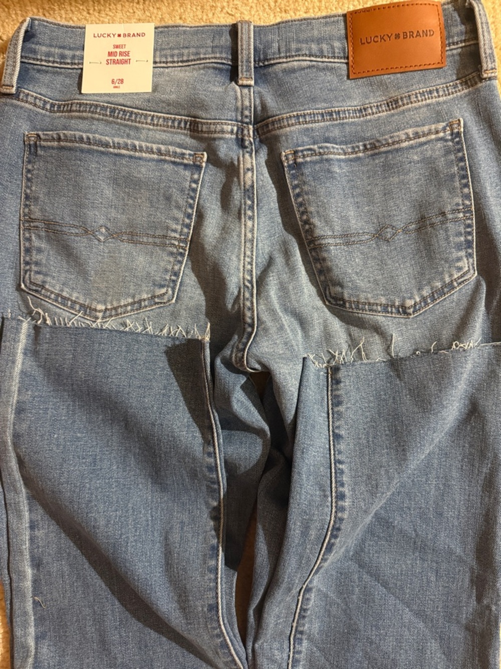 Lucky Brand Sweet Mid Rise Straight Jeans 6/28 Ankle